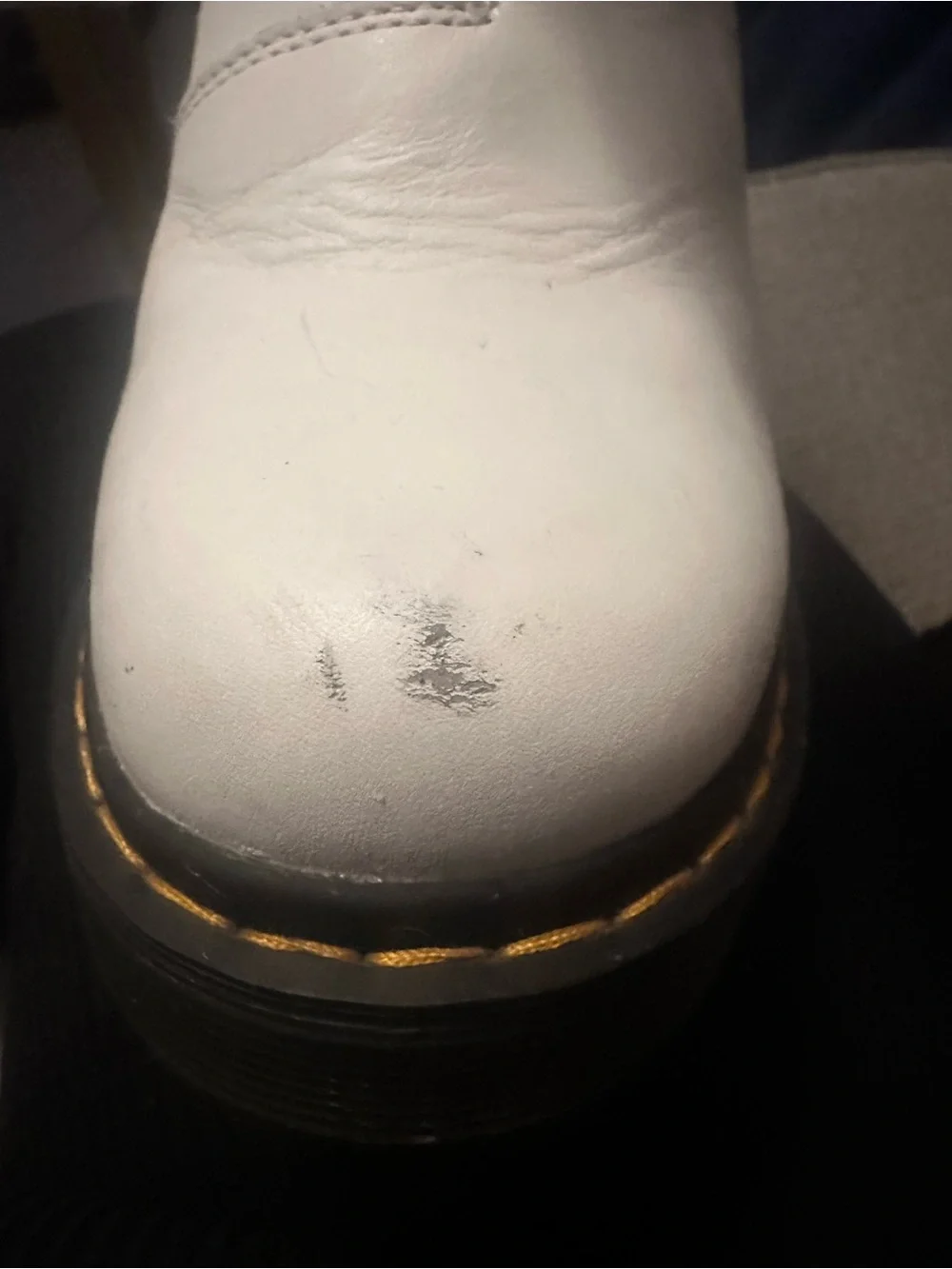 Dr. Martens Women's White Leather Spence Boots